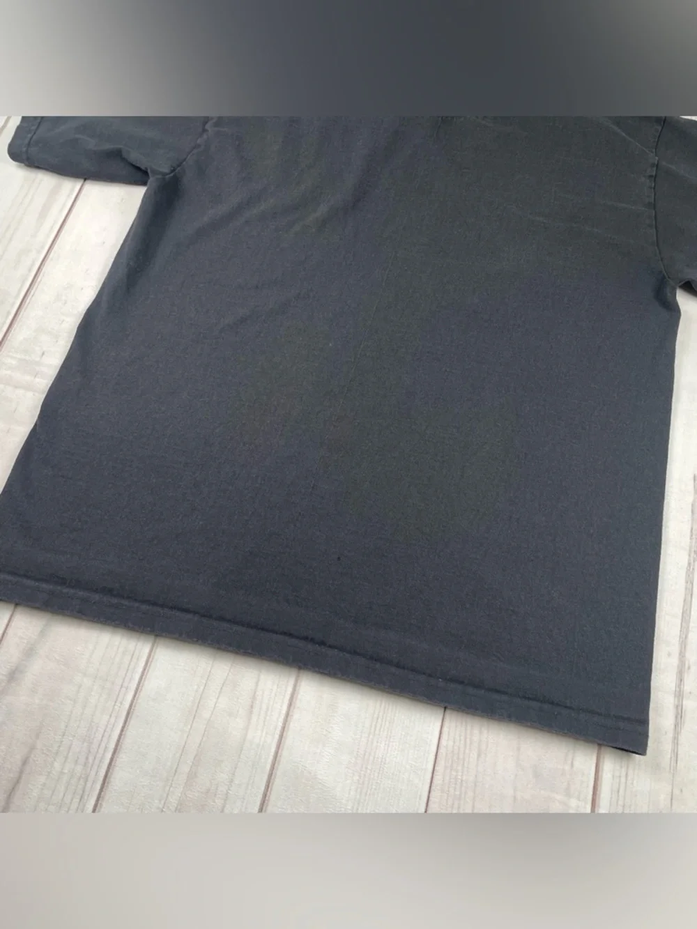 Vintage Pro Club T Shirt Mens L Black Crew Blank Tee Heavyweight Made in USA 90s - Picture 3 of 10